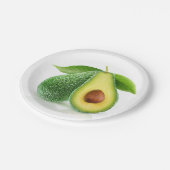 Zwei Avocados Pappteller (Schrägansicht)