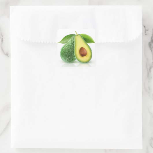 Zwei Avocados Quadratischer Aufkleber (Tasche)