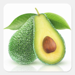 Zwei Avocados Quadratischer Aufkleber