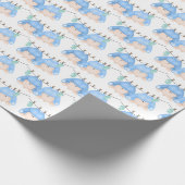 Zwei Baby Boys auf Clothesline Geschenkpapier (Ecke)