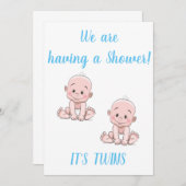 ****ZWEI BABY BOYS**** SHOWER FÜR DIE MAMA EINLADUNG (Vorne/Hinten)