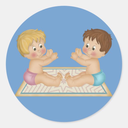 Zwei Baby Boys Sticker (Vorderseite)