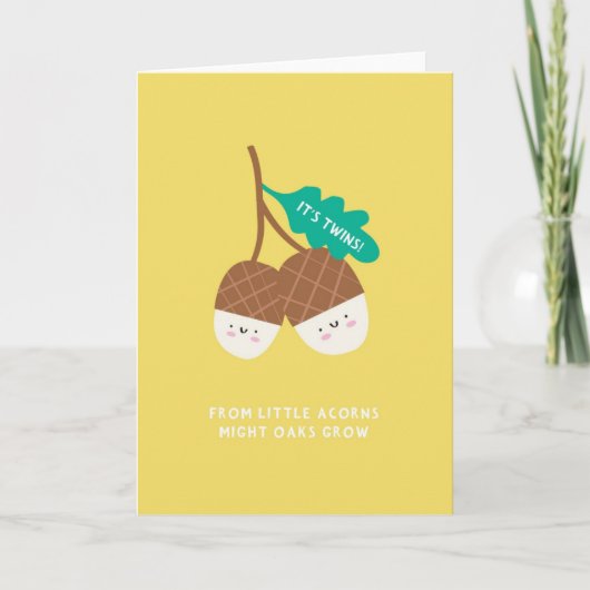 Zwei-Baby-Duschkarte Karte (Vorderseite)