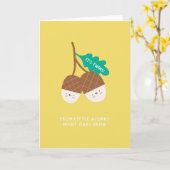 Zwei-Baby-Duschkarte Karte (Gelbe Blume)