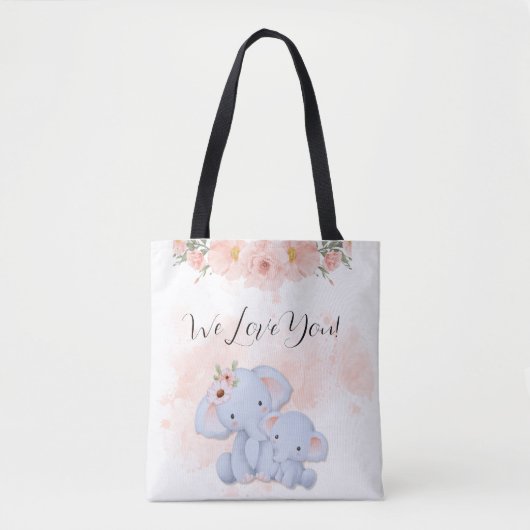 Zwei Baby Elephants Tasche (Vorderseite)