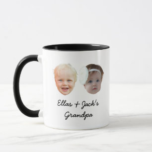 Zwei Baby-Gesicht Personalisiert Foto Geschenk Gra Tasse
