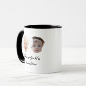 Zwei Baby Gesicht Personalisiert Foto Gesicht Oma Tasse (Vorderseite Links)