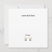 Zwei Baby Girls gratulieren mit Namen, Karte (Rückseite)