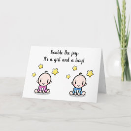Zwei-Baby-Gratulations-Karte, Neuankömmlinge Karte