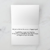 Zwei-Baby-Gratulationskarte mit Namen Karte (Innenseite)