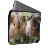 Zwei Baby Tortoiseshell Guinea Schweine, Laptopschutzhülle (Vorne Rechts)