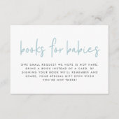 Zwei Babyduschen Blau moderne Bücher für Babys Begleitkarte (Vorderseite)