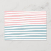 Zwei Babyduschen Rosa-blaue, moderne Windpreisraff Begleitkarte (Rückseite)