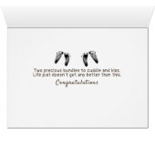 Zwei Babys auf Wäscheleine (Innenansicht Horizontal (Unten))