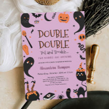 Zwei Babys brauen Zehn Halloween-Kinderdusche