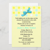 ZWEI Babys Kinderdusche Einladung (Vorne/Hinten)