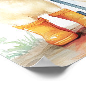 Zwei Babyziegen am Regentag Poster (Ecke)