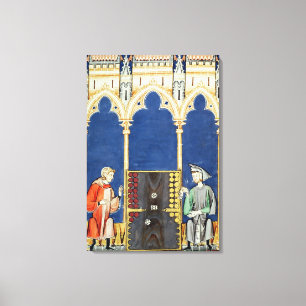 Zwei Backgammon-Spieler Leinwanddruck