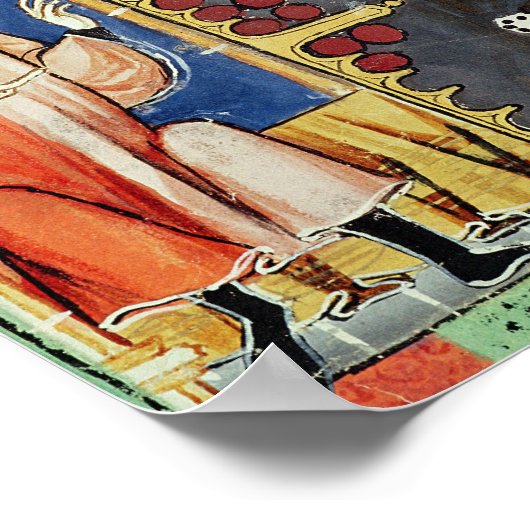 Zwei Backgammon-Spieler Poster (Ecke)