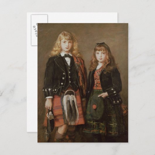 Zwei Bairns Postkarte (Vorne/Hinten)