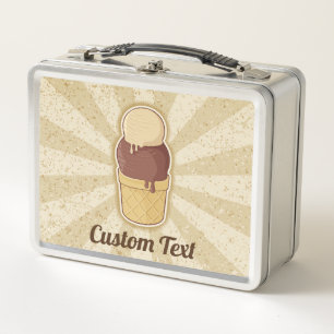 Zwei-Bällchen-Eisbecher-Metall-Lunchbox Metall Brotdose