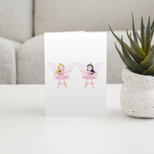 Zwei Ballerina Fairies Grußkarten Karte