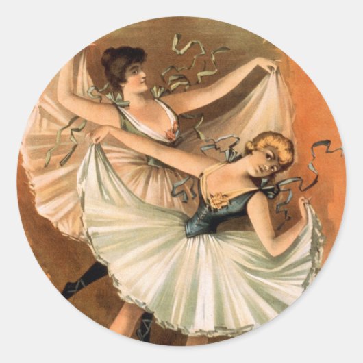 Zwei Ballerinas Aufkleber (Vorderseite)