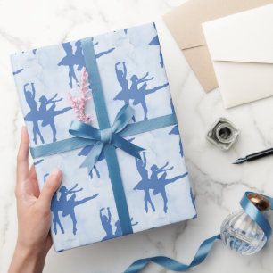 Zwei Ballerinas Blue Jeden Anlaß Geschenkpapier