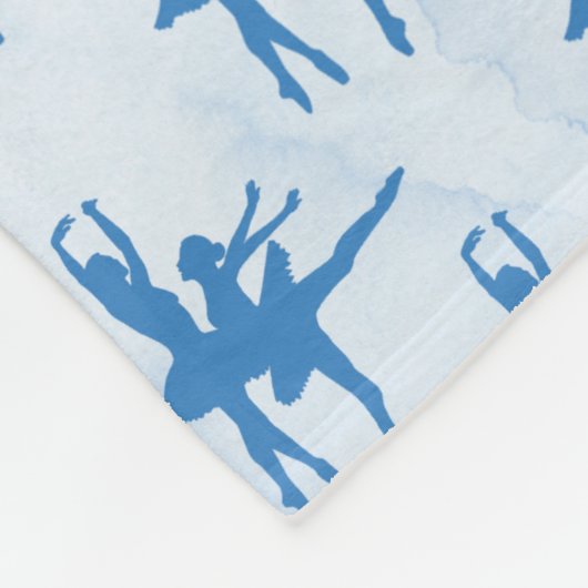 Zwei Ballerinas Blue Personalisiert Fleecedecke (Ecke)