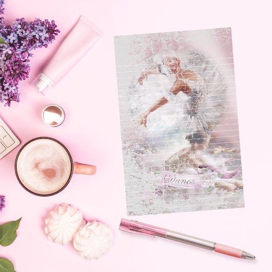 Zwei Ballerinas Dance Lined Briefpapier