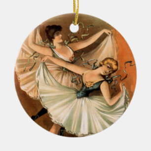 Zwei Ballerinas-Ornamente Keramikornament