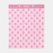 Zwei Ballerinas rosa Personalisiert Fleecedecke (Vorderseite)