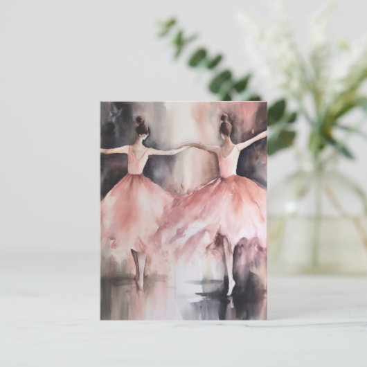 Zwei Ballet Tänzer Postkarte (Stehend Vorderseite)