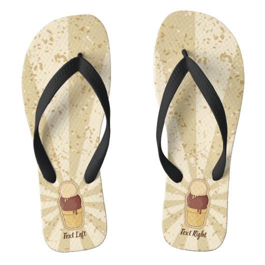 Zwei Balls Eiscreme-Cup Badesandalen (Fußbett)