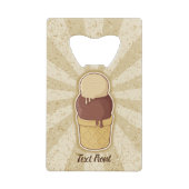 Zwei Balls Eiscreme-Cup Geldbeutel Flaschenöffner (Vorderseite)