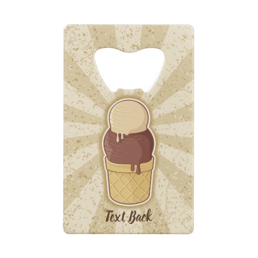 Zwei Balls Eiscreme-Cup Geldbeutel Flaschenöffner (Rückseite)