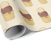 Zwei Balls Eiscreme-Cup Geschenkpapier (Rolleneckpunkt)