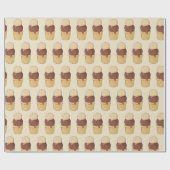 Zwei Balls Eiscreme-Cup Geschenkpapier (Flach)