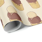 Zwei Balls Eiscreme-Cup Geschenkpapier (Rolleneckpunkt)