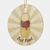 Zwei Balls Eiscreme-Cup Keramik Ornament (Links)