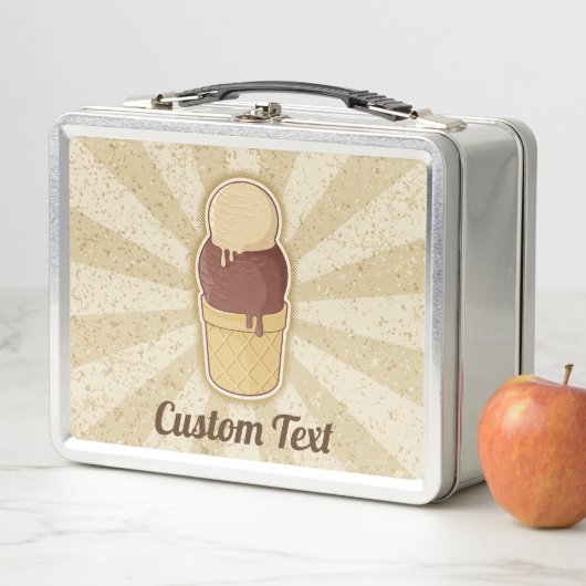 Zwei Balls Eiscreme-Cup-Metalldose Metall Brotdose (Beispiel)