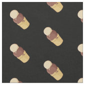 Zwei Balls Eiscreme-Cup-Muster Stoff (Nahaufnahme)