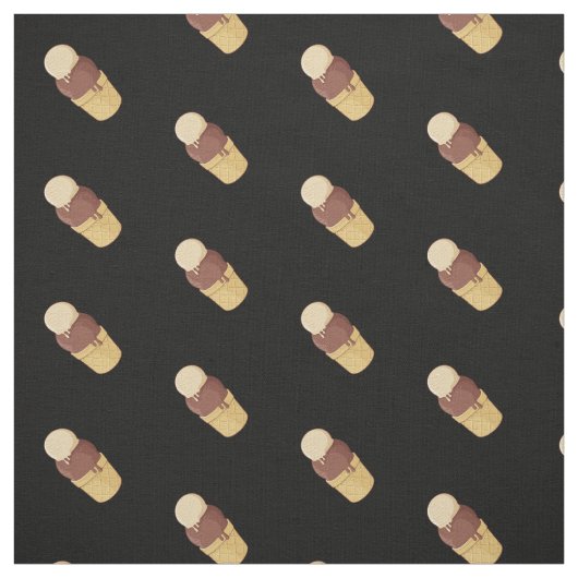 Zwei Balls Eiscreme-Cup-Muster Stoff (Muster)