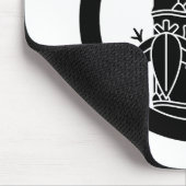 Zwei Bambusse mit Bambus-Blätter im Kreis Mousepad (Ecke)