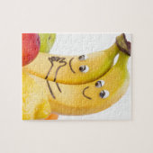 Zwei Bananen mit Augen und Mund Puzzle (Horizontal)