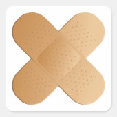 Zwei Bandaien Quadratischer Aufkleber (Vorderseite)