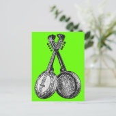 Zwei Banjos Postkarte (Stehend Vorderseite)