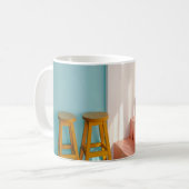 Zwei Bar aus gelbem Holz Kaffeetasse (Vorderseite Links)