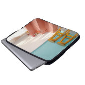 Zwei Bar aus gelbem Holz Laptopschutzhülle (Vorne Knopf)