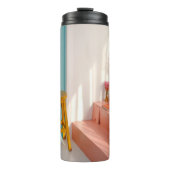 Zwei Bar aus gelbem Holz Thermosbecher (Vorderseite)